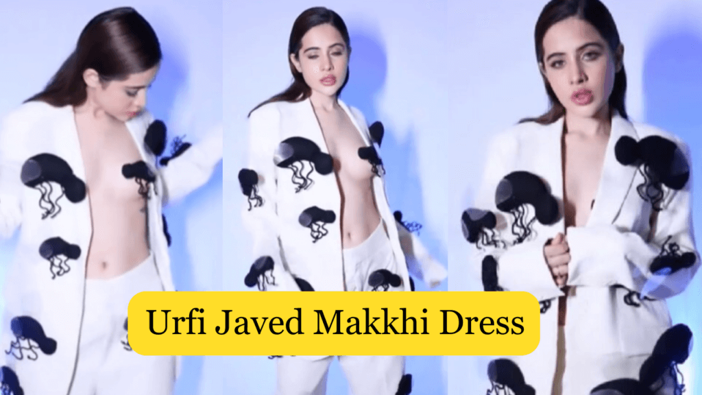 Bizarre: Urfi Javed dresses up in just blue wires!